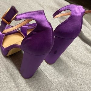 Silk Block Heels